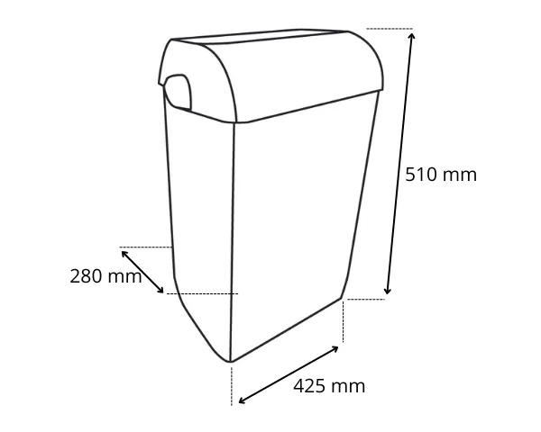 Satino Black Afvalbak Kunststof (43 liter)