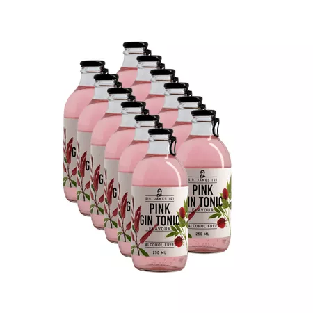 Sir James 101 Pink Gin Tonic 0% Alcohol Flesje (12x 25cl)