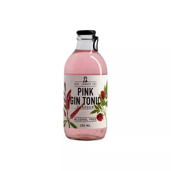 Sir James 101 Pink Gin Tonic 0% Alcohol Flesje (12x 25cl)