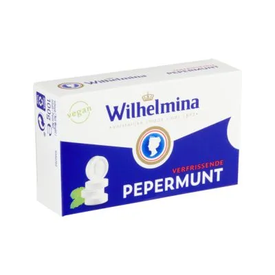 Wilhelmina Pepermunt Vegan Liggend Doosje (24x 100gr)