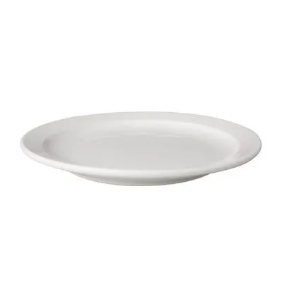 Bord wit plat 21 cm smalle rand budgetline (6 stuks)