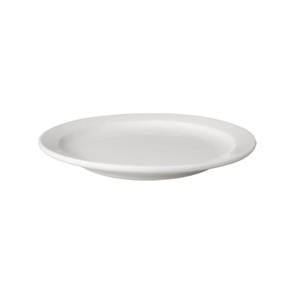 Bord wit plat 21 cm smalle rand budgetline (6 stuks)