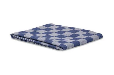 Theedoek geblokt blauw 70×70 cm (6 stuks)
