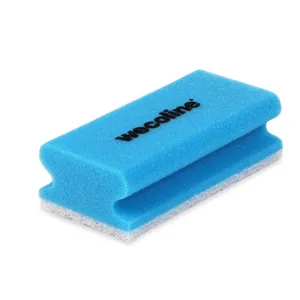 Weco schuurspons met grip blauw/wit 142x70x45 mm (10 stuks)