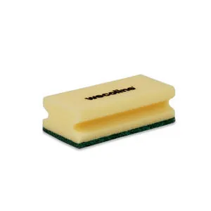 Weco schuurspons met grip geel/groen 142x70x45 mm (10 stuks)