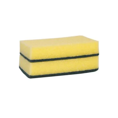 Weco schuurspons geel/groen 150x90x30 mm (10 stuks)