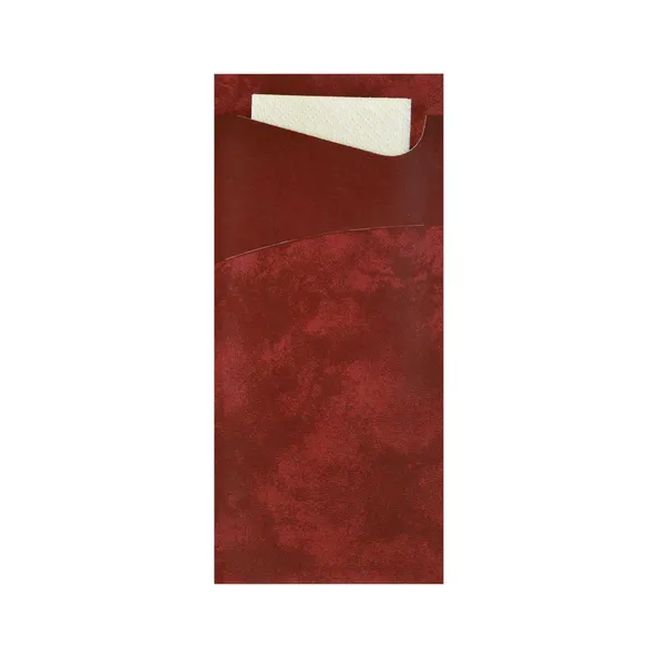 Duni sacchetto bordeaux met 2 laags champagne servet (100 stuks)
