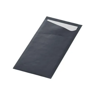 Duni sacchetto zwat met 2 laags servet wit (500 stuks)