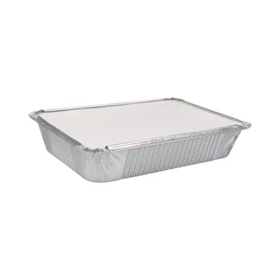 Aluminium bak + deksel 21 x 15 x 4 cm (25 stuks)