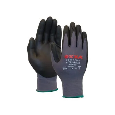 M-safe handschoenen nitrile microfoam zwart (maat 10- XL)
