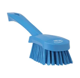 Vikan afwasborstel blauw korte steel