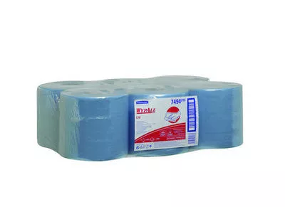 Kimberly clark wypall L10 poetsdoeken 1lgs airflex materiaal blauw 38×18.5 cm roll controll (6x 630 doeken)