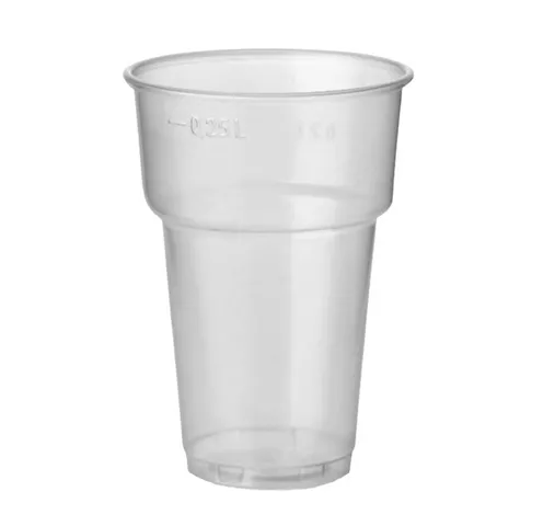 Plastic bierglas zacht (1000x 250cc) 433 (proppy)