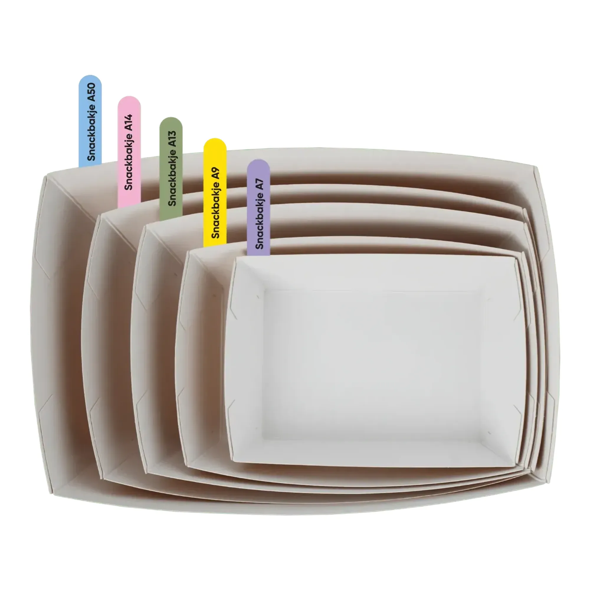Frietbakje A50 Kraft/Wit BIO (400 stuks)
