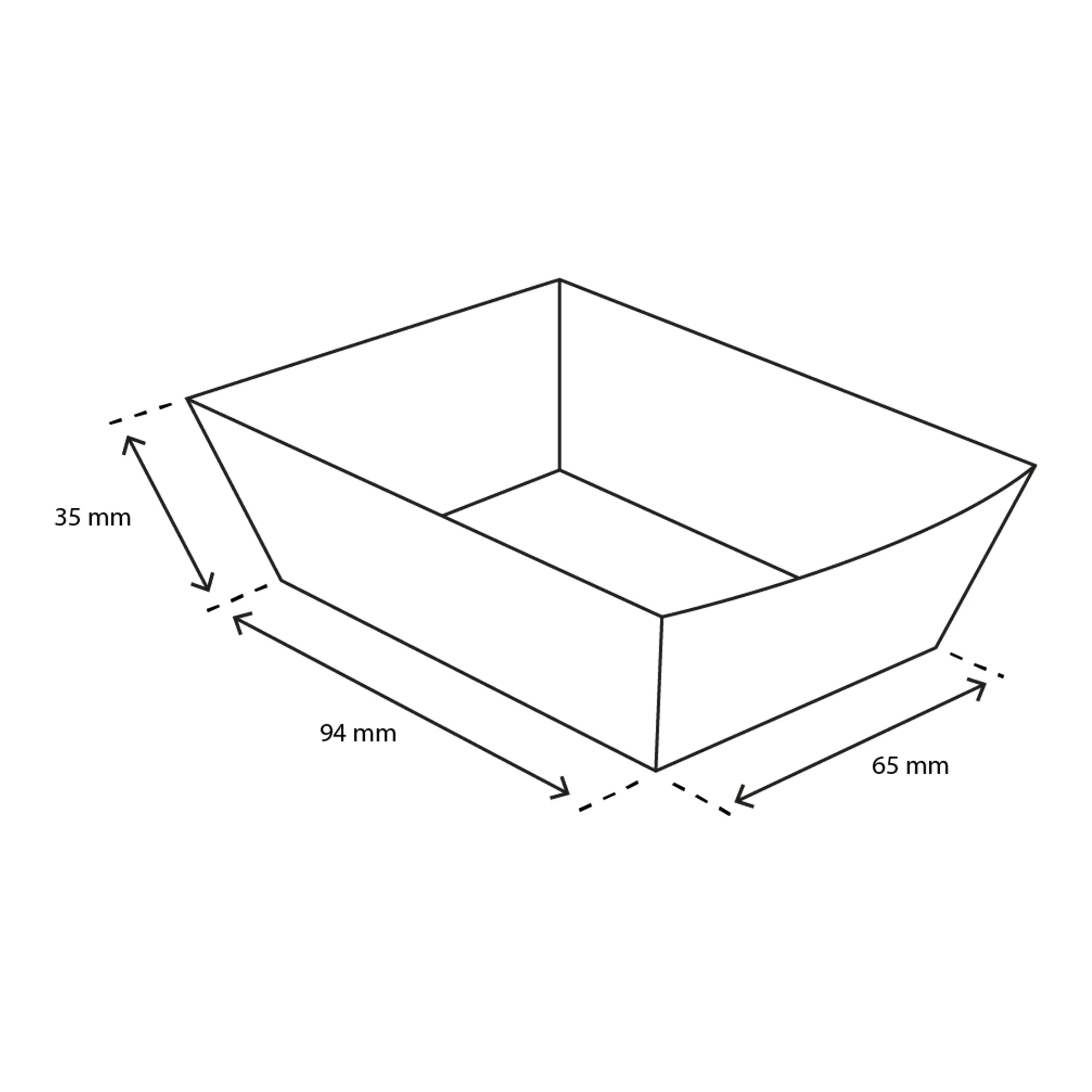 Frietbakje A7 kraft/wit BIO (400 stuks)