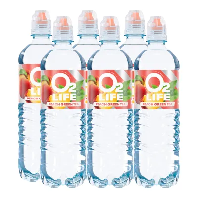 O2life Peach Green Tea PET (6x 750ml)