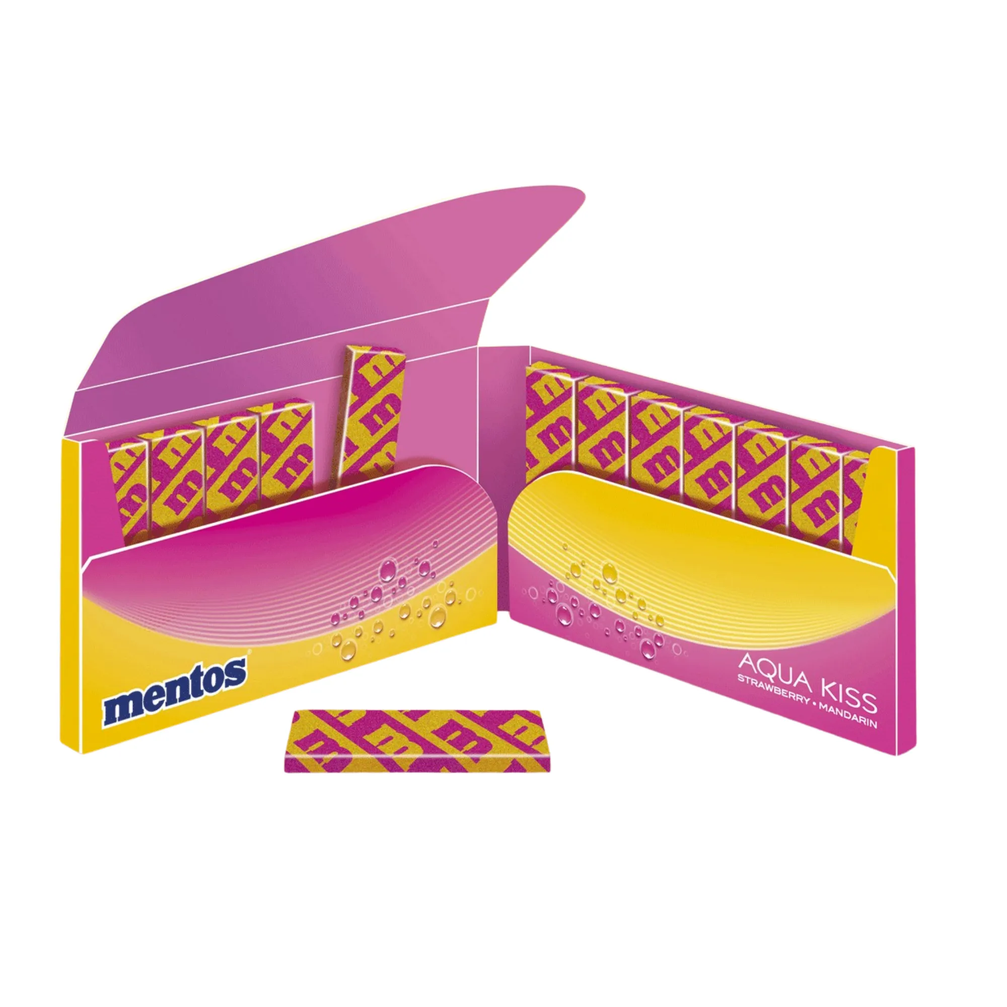 Mentos Kauwgom Aqua Kiss Strawberry Mandarin (20 stuks)
