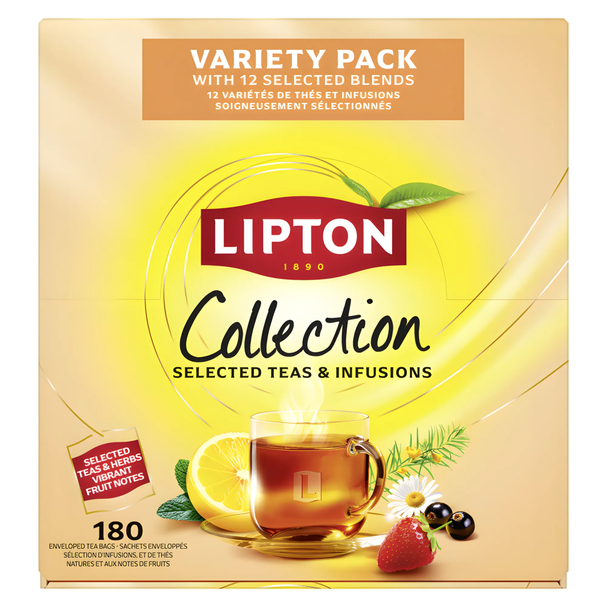 Lipton Feel Good Selection Thee Variety Pack assortimentsdoos (180 stuks)