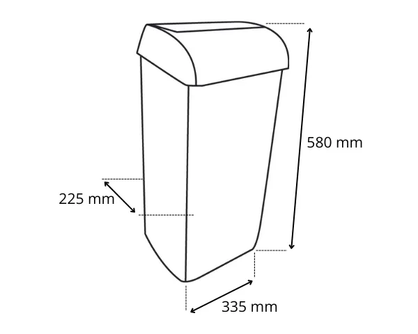 Satino Black Afvalbak Kunststof (23 liter)