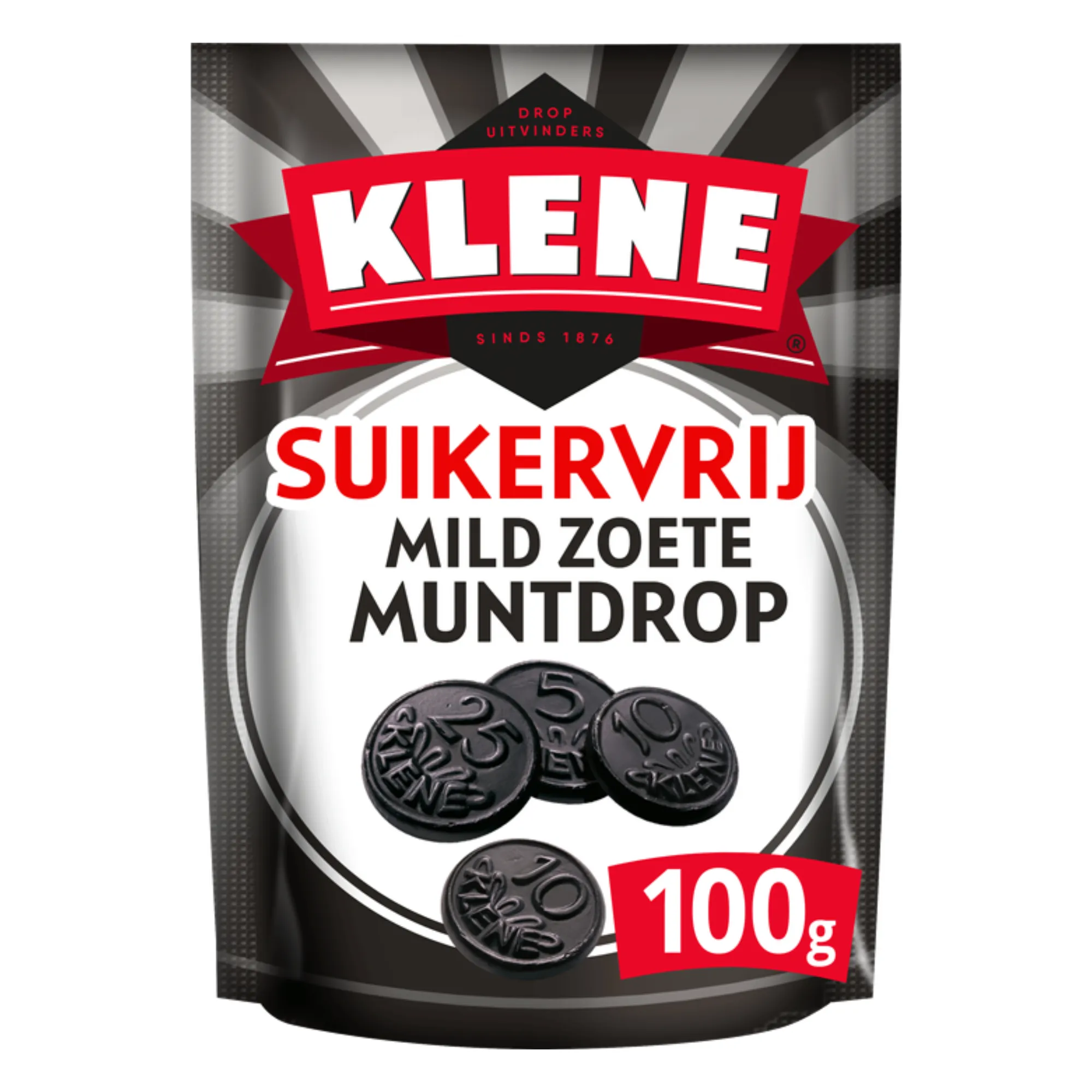 Klene Suikervrij Mild Zoete Muntdrop (12x 100gr)