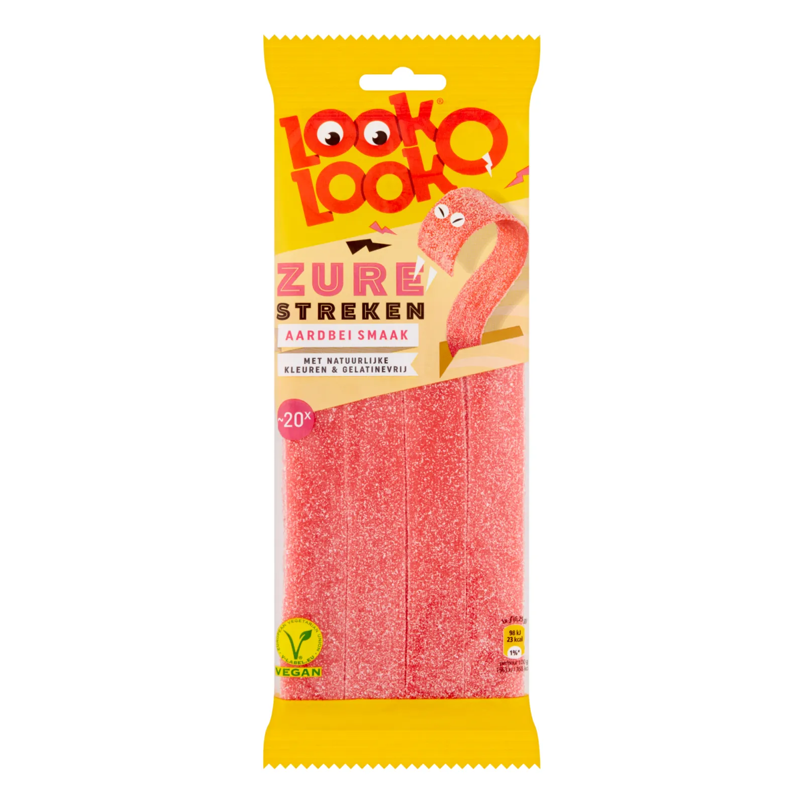 Look-O-Look Zure Matten Aardbei (18x125gr)