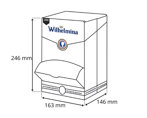 Wilhelmina Pepermunt Vegan Single Pack (200 stuks)