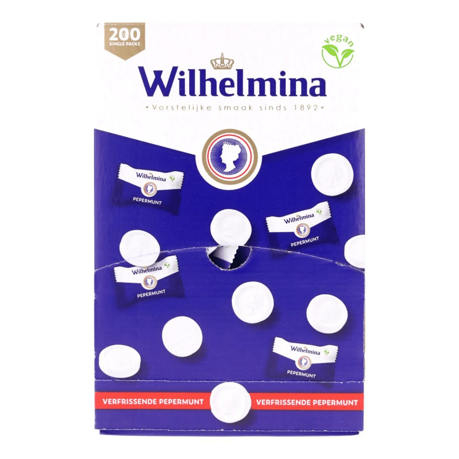 Wilhelmina Pepermunt Vegan Single Pack (200 stuks)