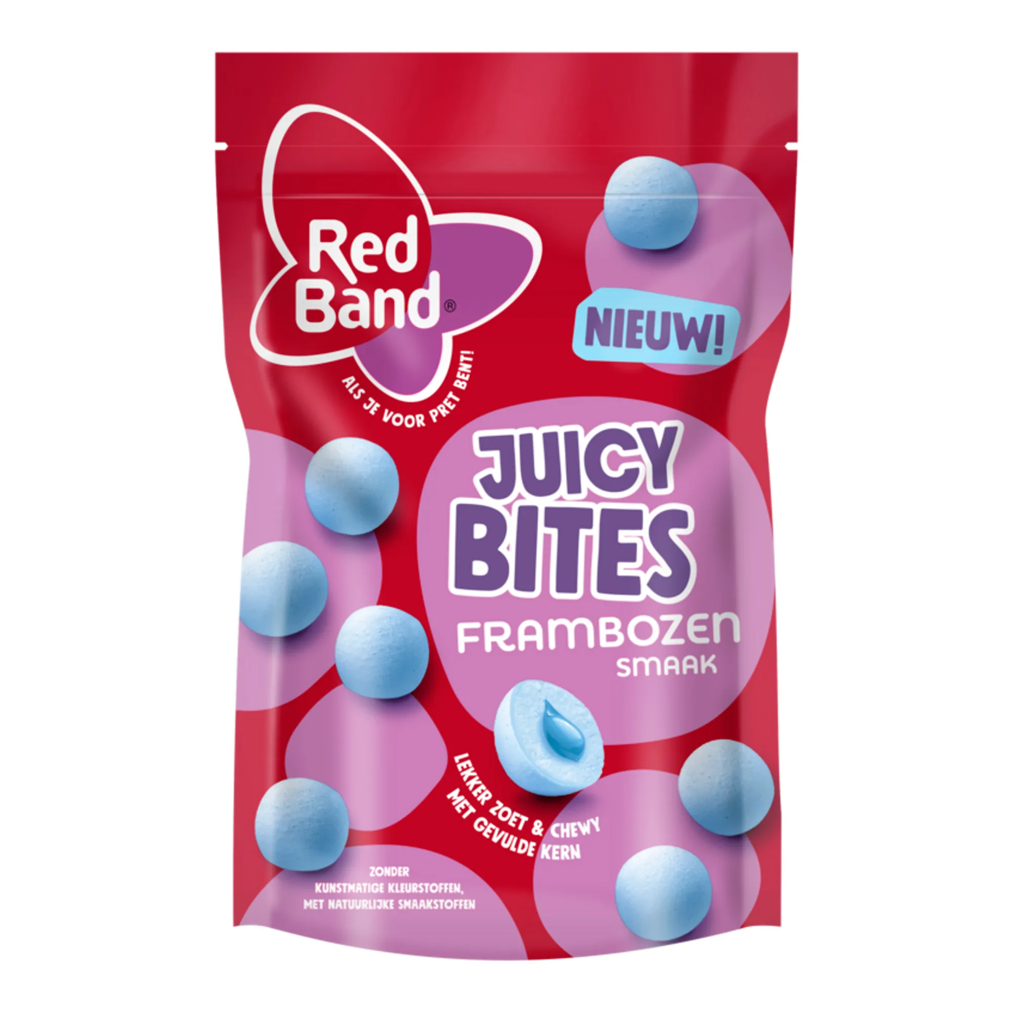 Red Band Juicy Bites Frambozensmaak (8x 145gr)