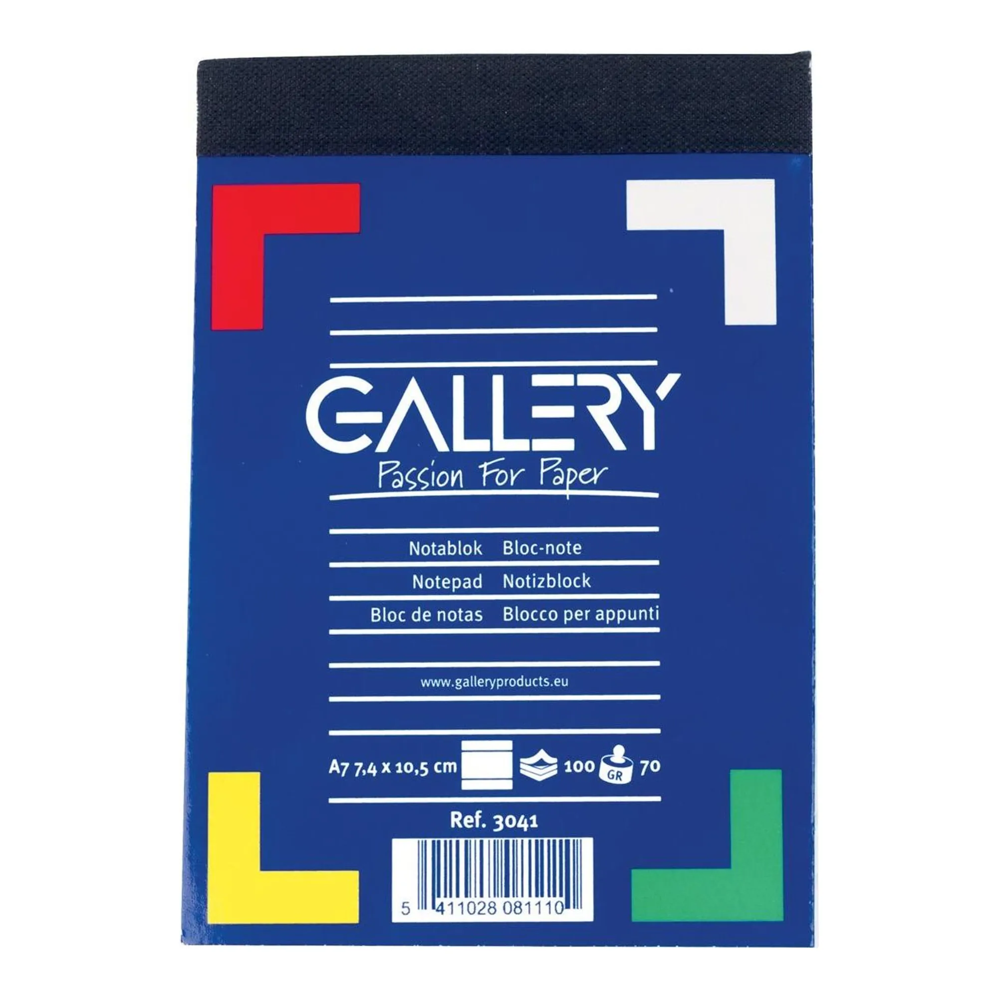 Gallery Notitieblok, ft A7, Gelijnd (100 vel)