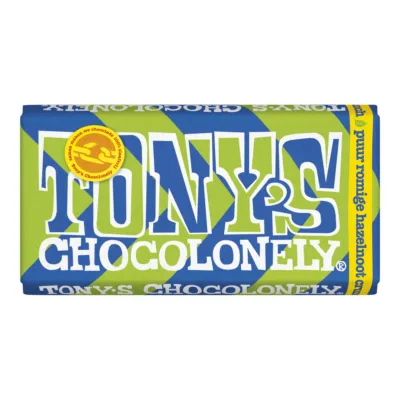Tony’s Chocolonely Reep Puur Romige Hazelnoot Crunch (15x180gr)