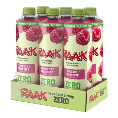 Raak Vruchtensiroop Framboos Zero Sugar (6x 750ml)