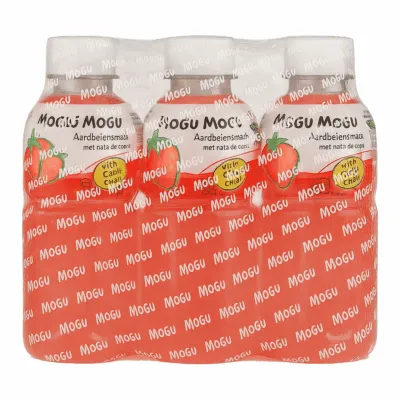 Mogu Mogu Aardbei Fles (6x 320ml)