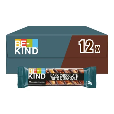 Be-kind Single Dark Chocolate Nuts & Seasalt (12x40gr)