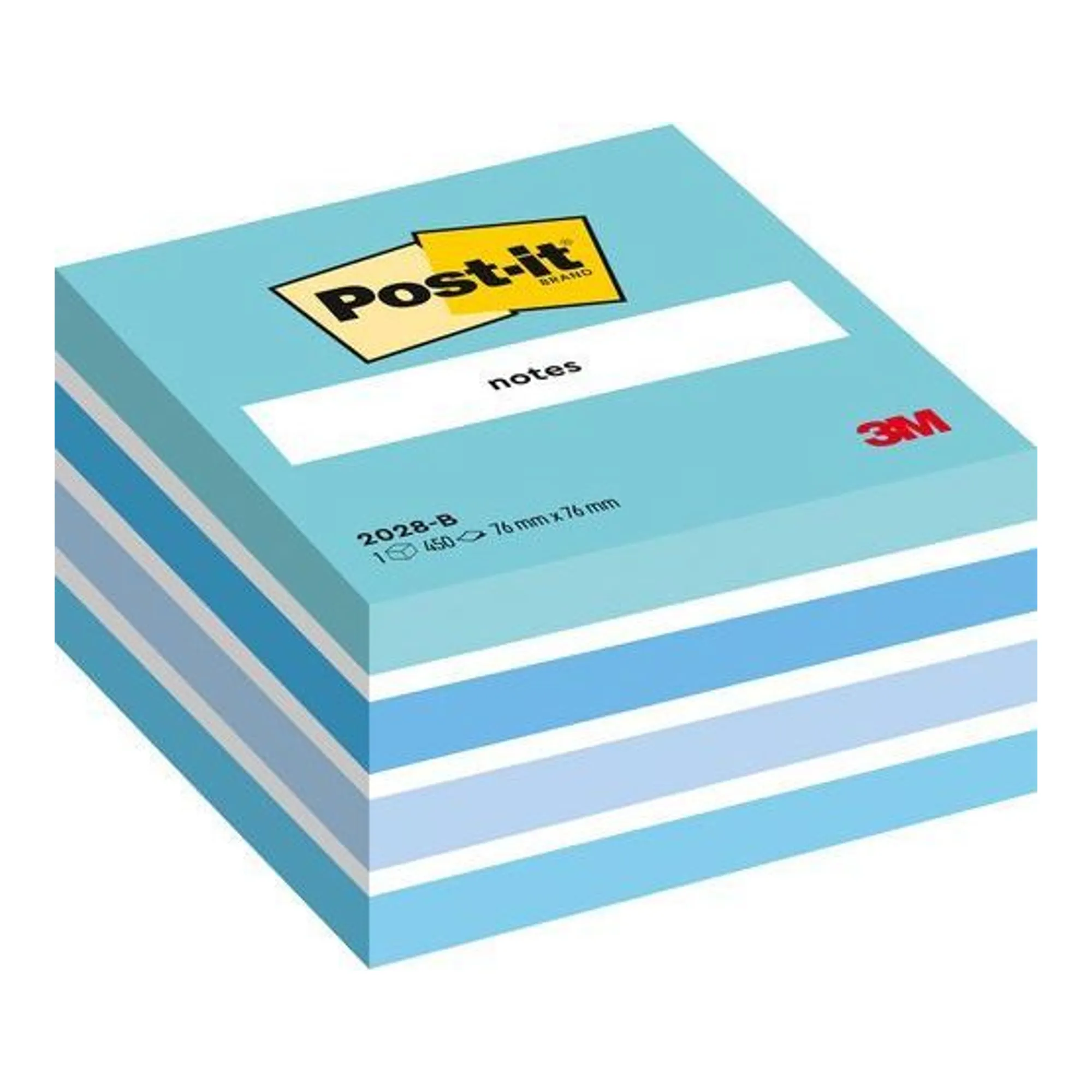 Post-it Notes kubus, ft 76 x 76 mm, blauw (450 notes)