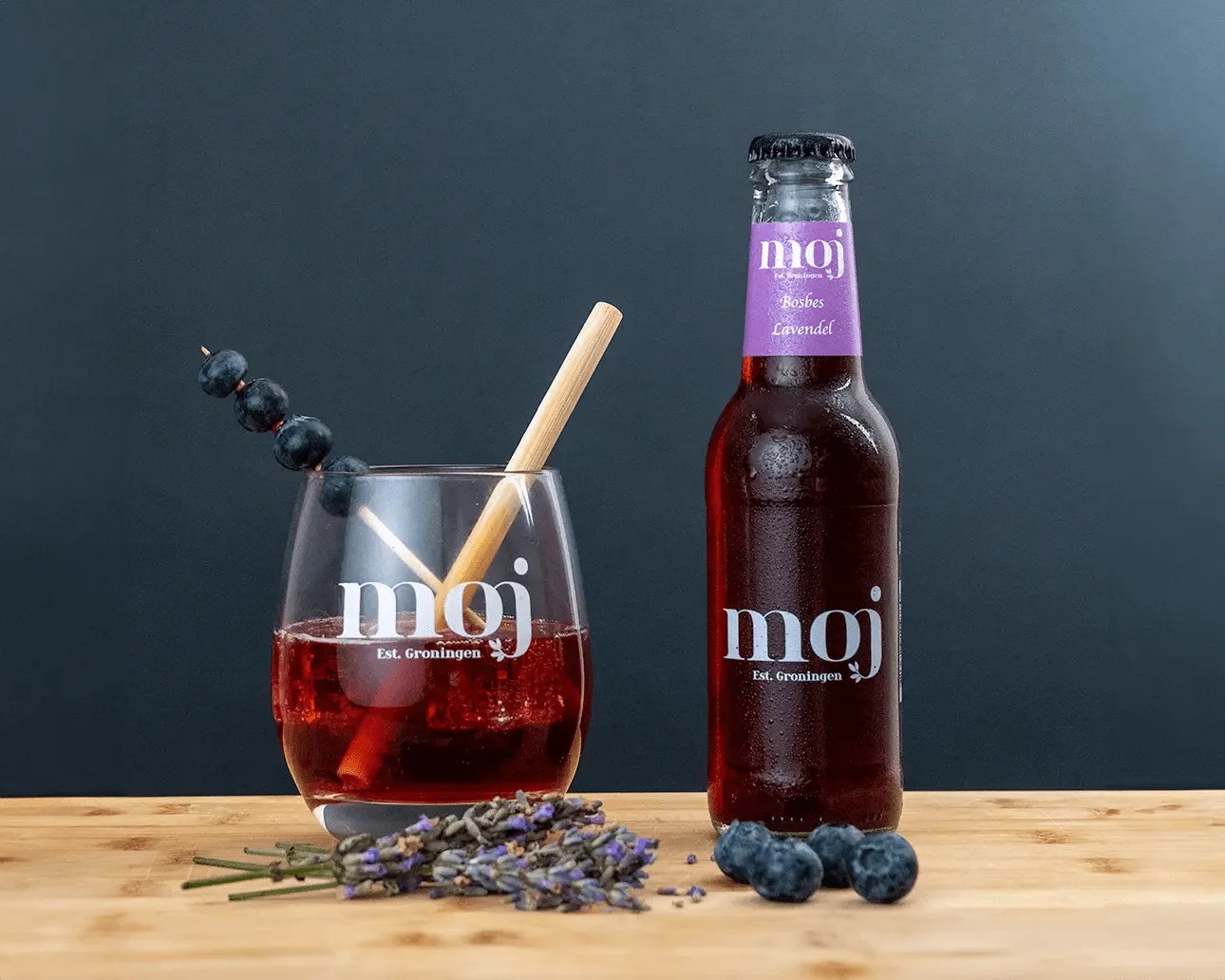 Moj Bosbes Lavendel Glazen Flesje (12x 20cl)