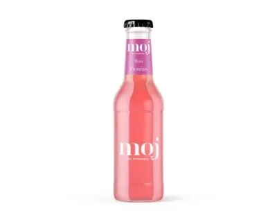 Moj Roos Framboos Glazen Flesje (12x 0.2 liter)