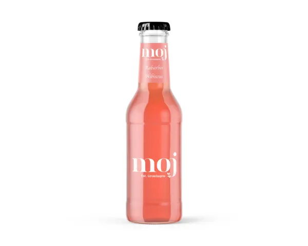 Moj Rabarber Hibiscus Glazen flesje (12x 0.2 liter)