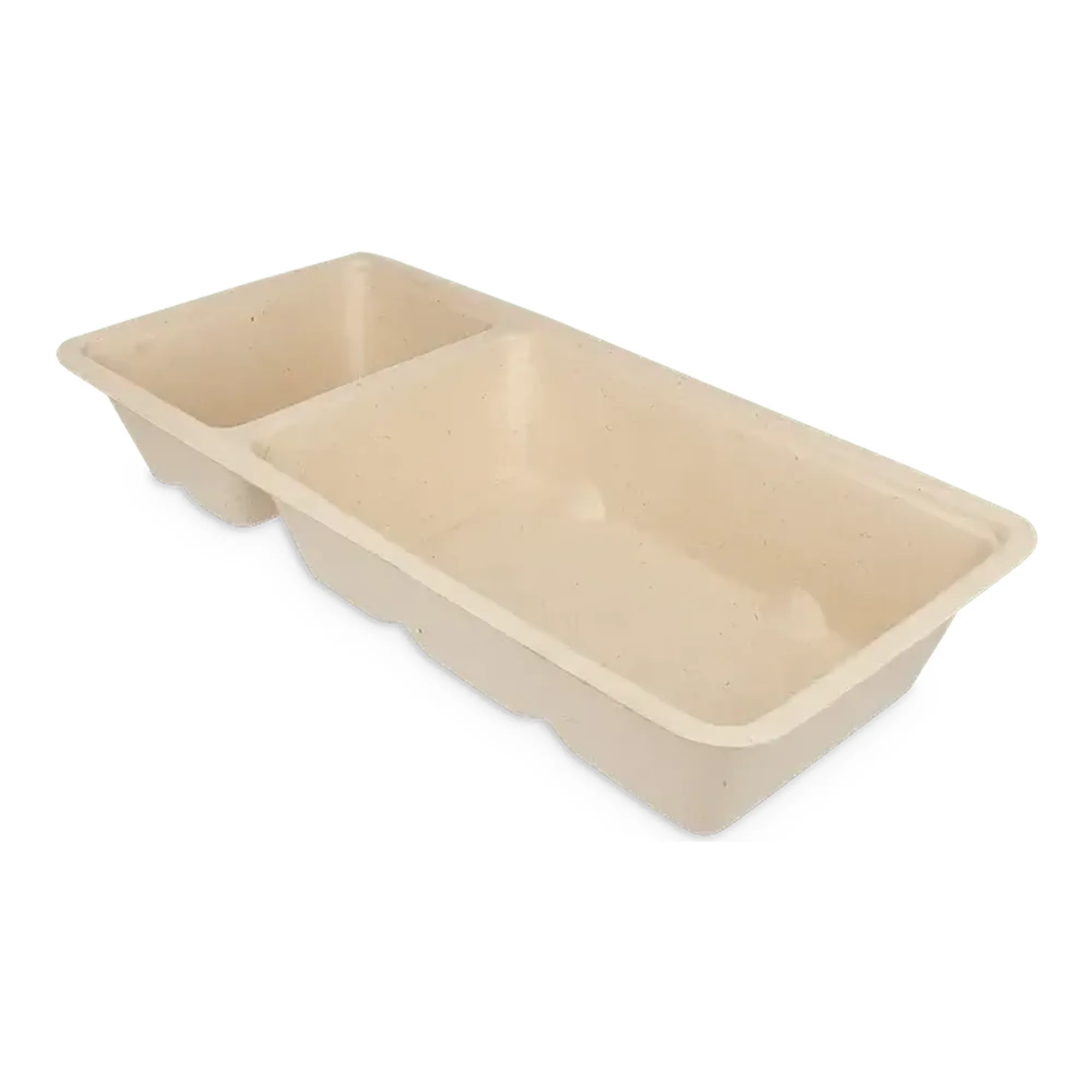 Snackbakje A22 Bagasse PFAS-vrij (A9+saus) (500 stuks)