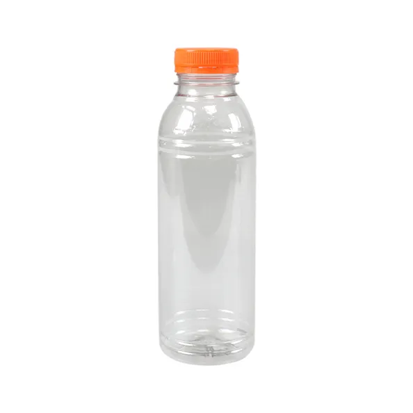 Fles RPET 500 ml met oranje dop
