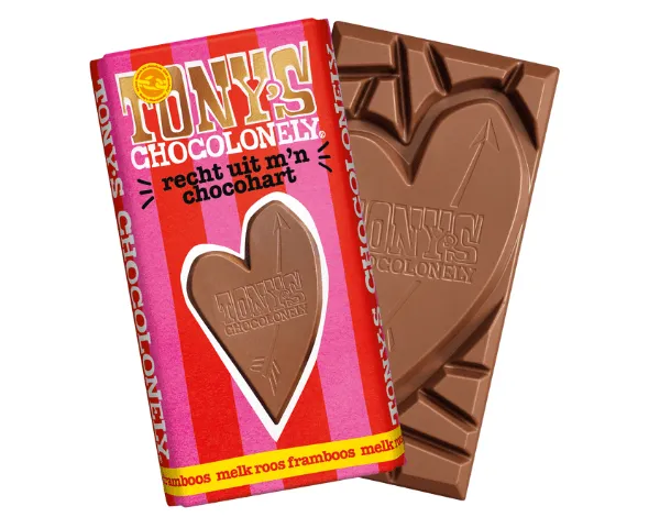 Tony’s Chocolonely Reep Melk Roos Framboos (15x 180gr)