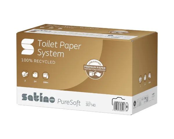 Satino Puresoft Toiletpapier met Dop 2-laags (24x 100m)