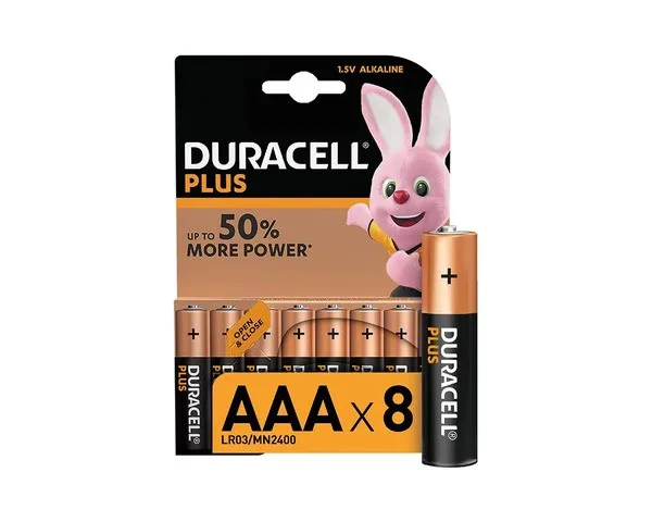Duracel plus 100% AAA 8-pack LR03/MN2400 (10 stuks)