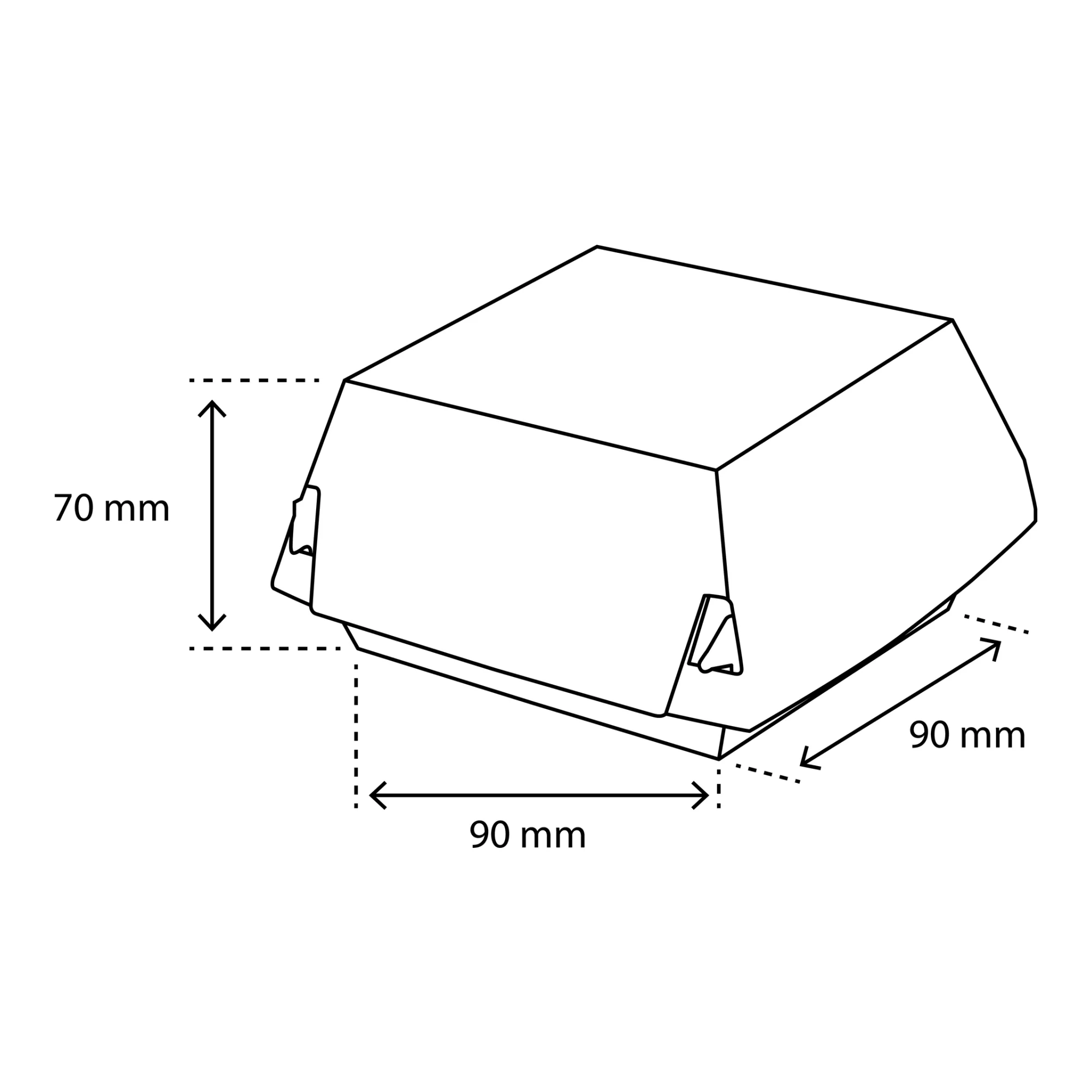 Hamburgerbak Klein Kraft/wit Bio (400 stuks)
