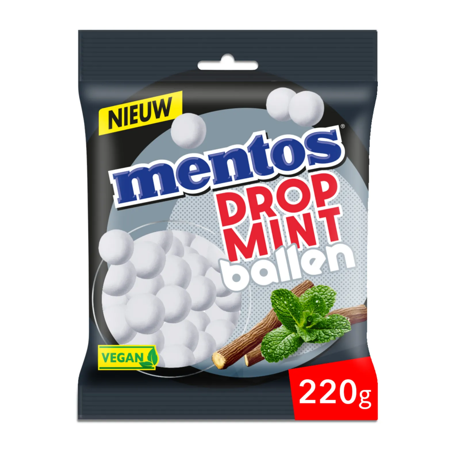 Mentos Dropmint Ballen Zak (12x 220gr)