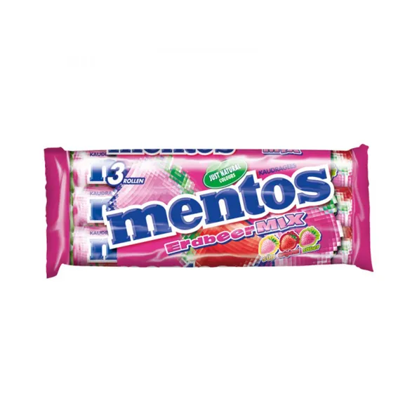 Mentos strawberry mix 3×37,5gr. a25