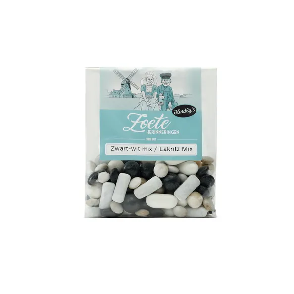Kindly’s zwart wit mix zak 400 gr