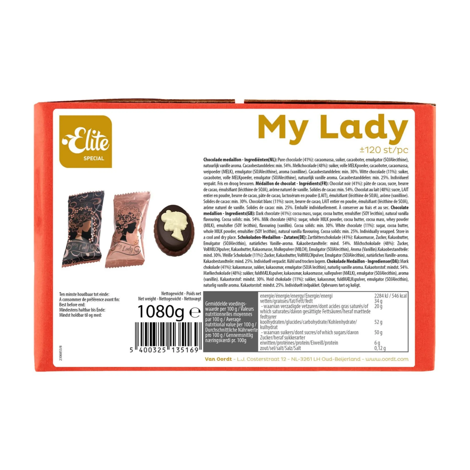Elite special my lady chocolade per stuk verpakt (100 stuks)
