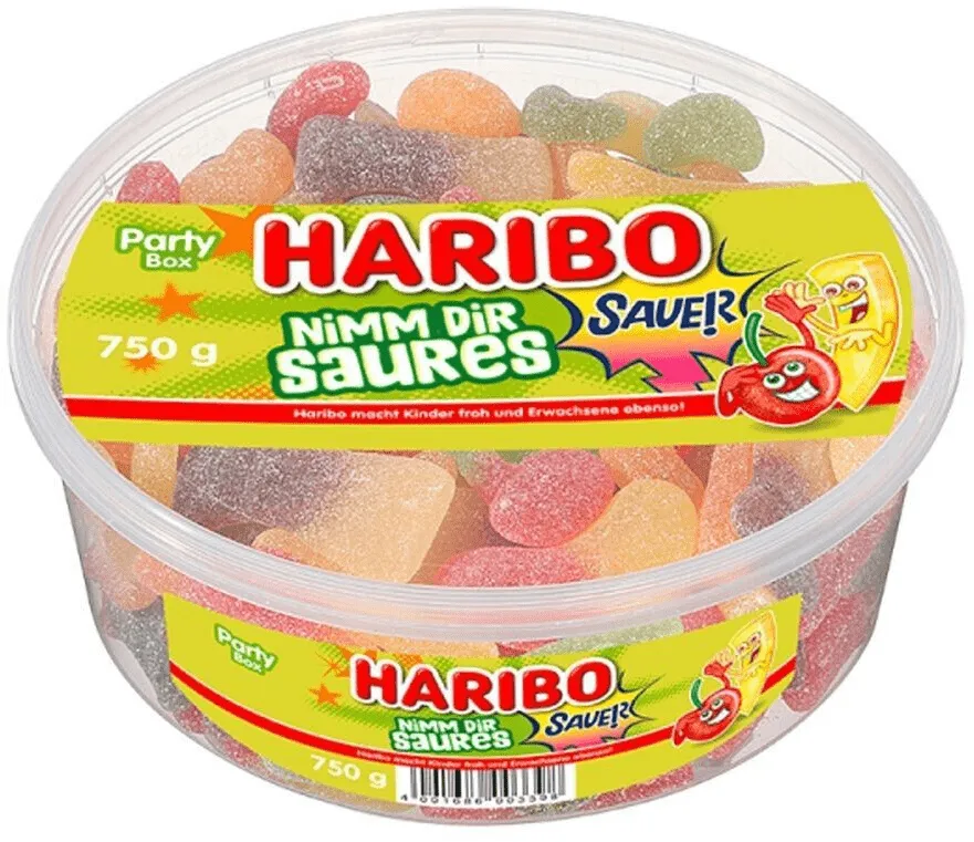 Haribo Nimm Dir Saures Party Box (12x 750gr) - Afbeelding 2