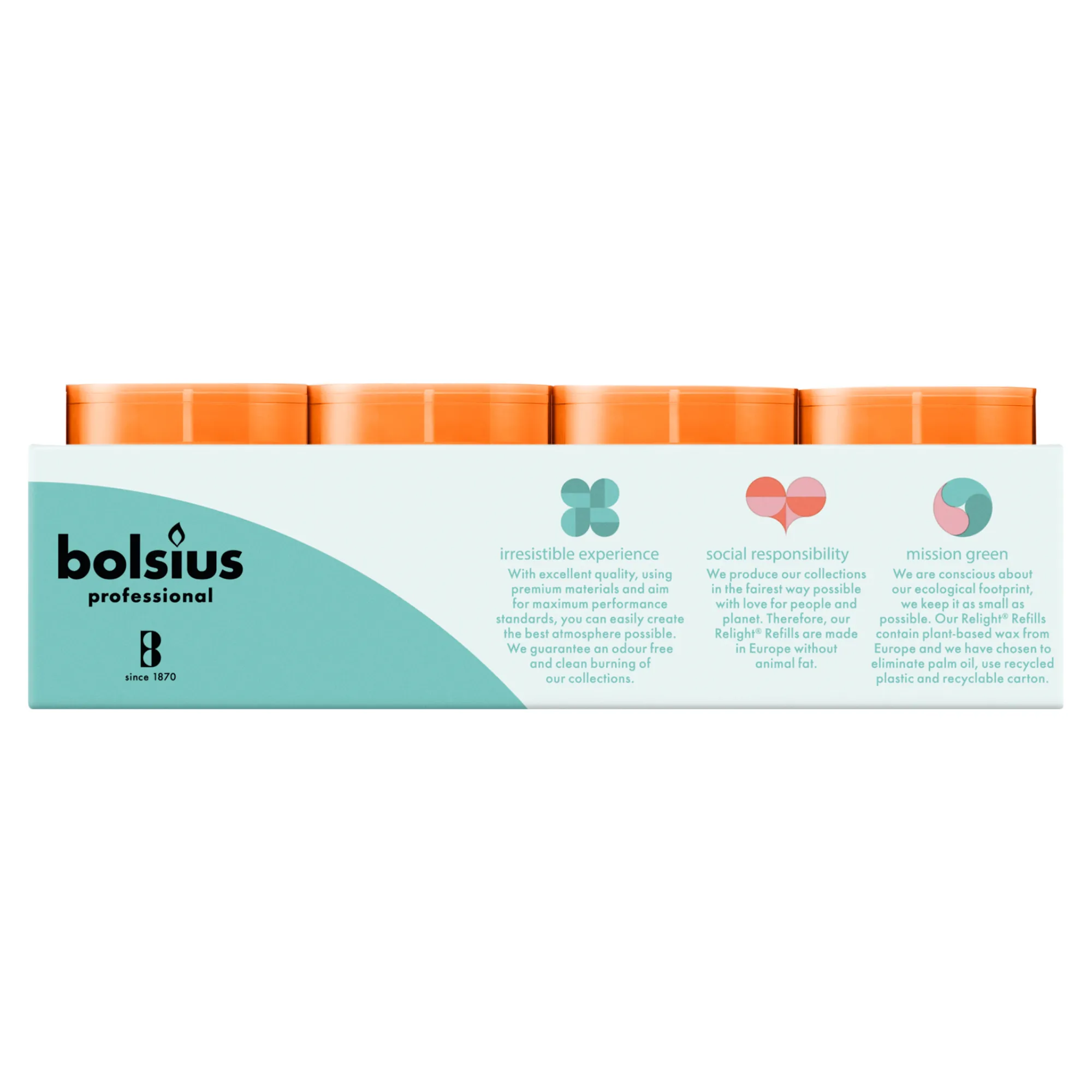 Bolsius Professional Relight Refill Oranje (20 stuks)