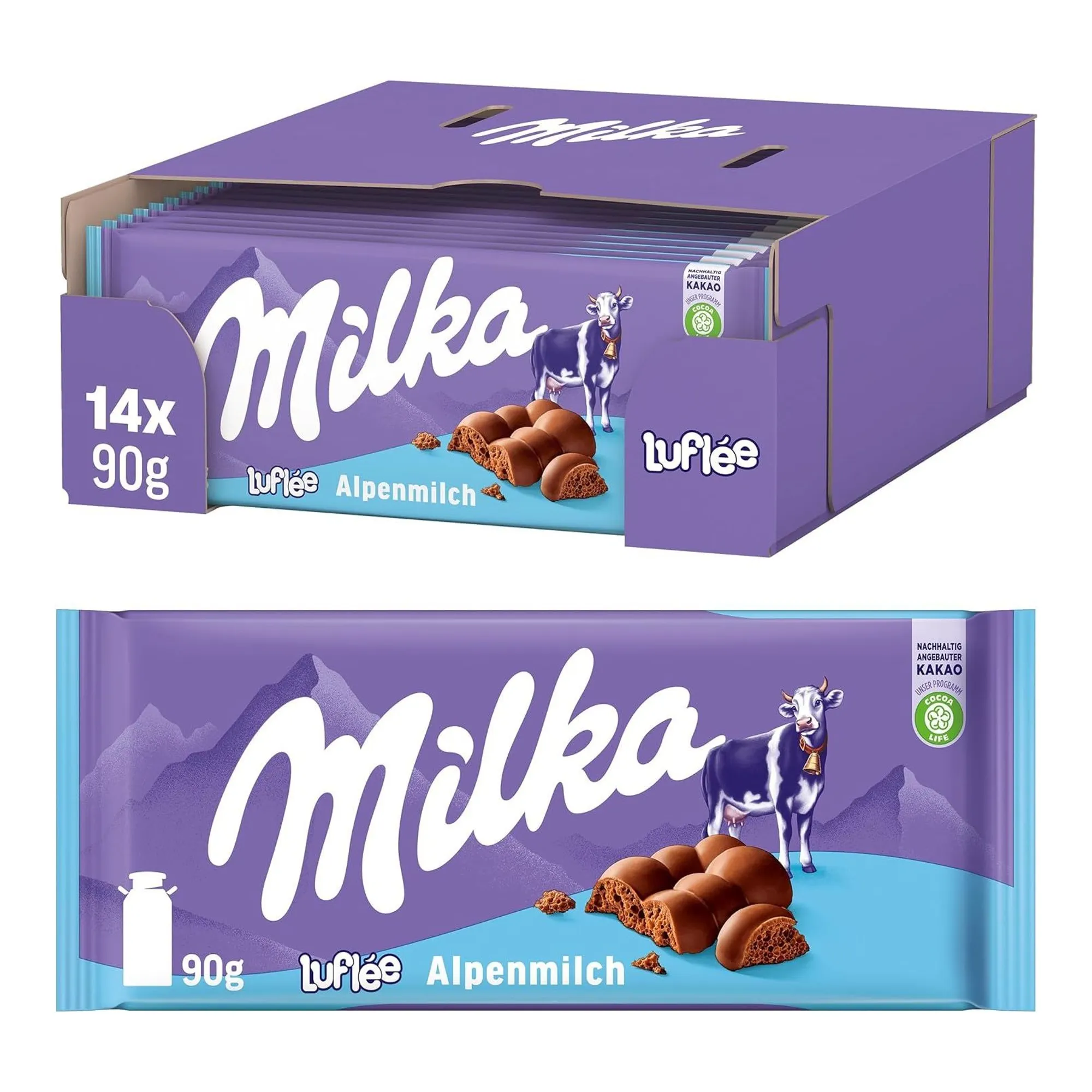 Milka Bubbly Melkchocolade (14x 90gr)